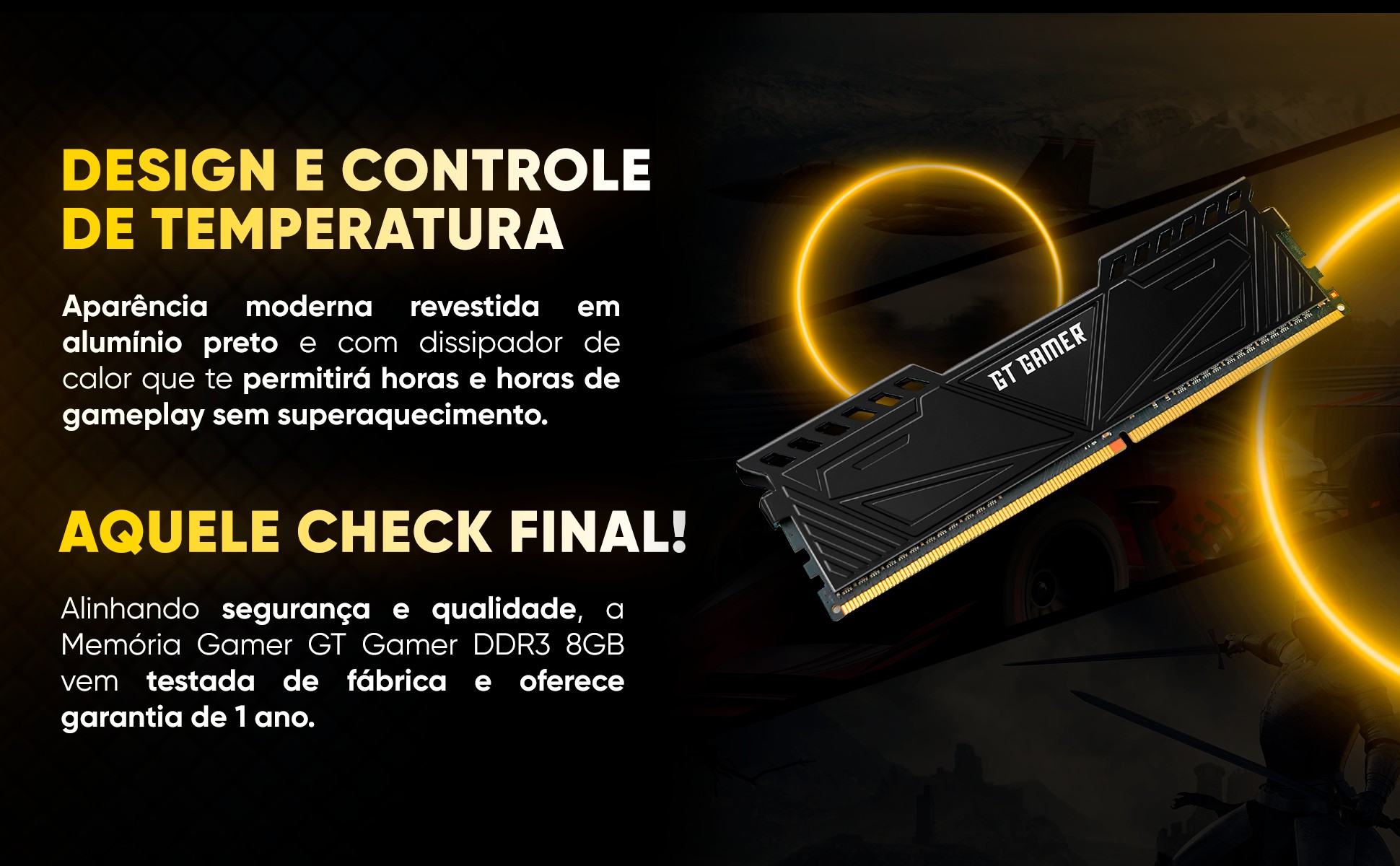 Memória Gamer DDR3 Goldentec